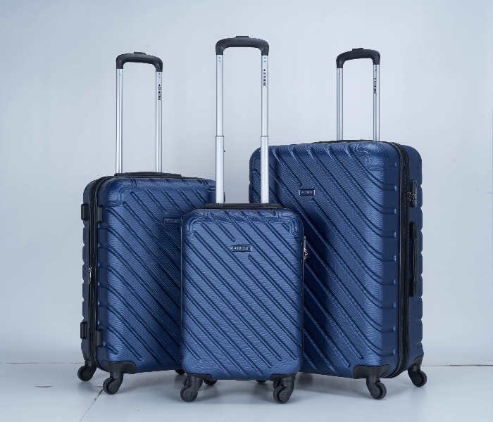 Star Gold SG-T84A Set of 3 High Quality ABS Trolley Bags - Blue - Zoom Image