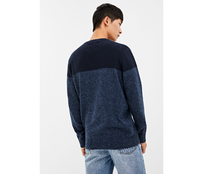 Springfield 140673611 Medium Knitted Jumper for Men - Dark Blue - Zoom Image 2