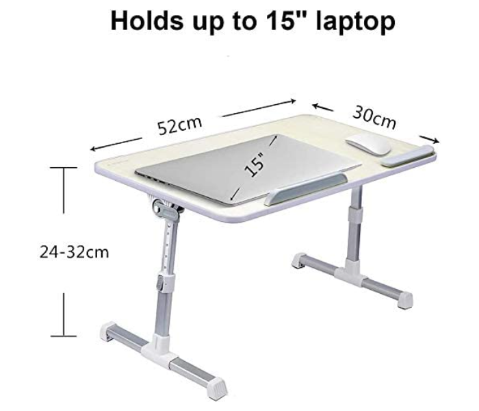 Foldable 15 Inch Laptop Stand With USB Cooling Fan - White - Zoom Image 3