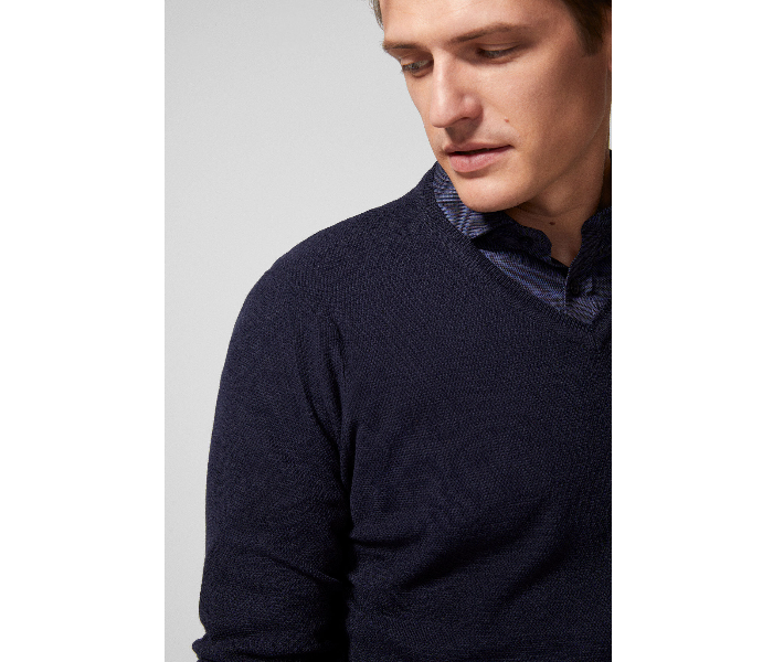 Springfield 140441511 M Knitted Jumper for Men - Dark Blue - Zoom Image 3