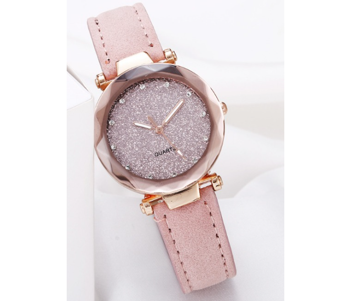 Starry Sky Luxury Wrist Strap Watch For Women - Pink - Zoom Image