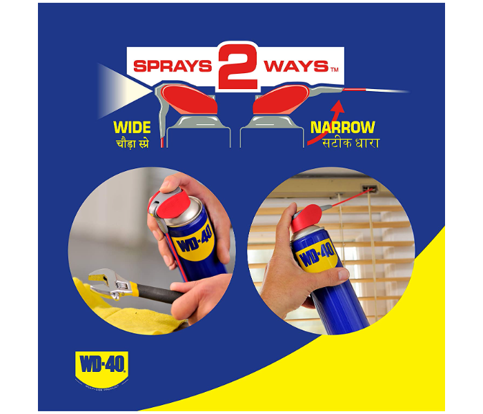  WD-40 250 ML  Multi-Use Product Smart Straw Spray, for Auto Maintenance, Home Improvement, Loosens Stuck and Rust Parts, Removes Sticky Residue, Descaling, Protectant and Cleaning Agent for Multi Use - Zoom Image 4