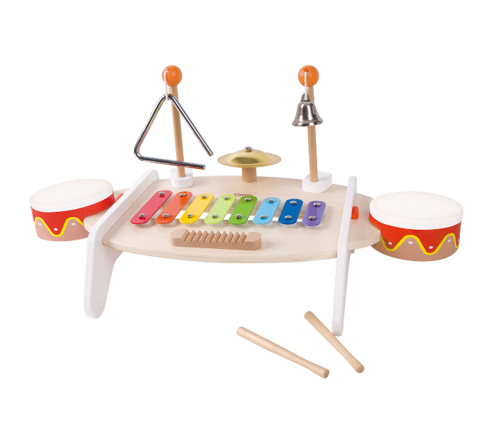 Classic World 40529 Wooden 6 Instrument Music Table Toy for Kids - Zoom Image 1