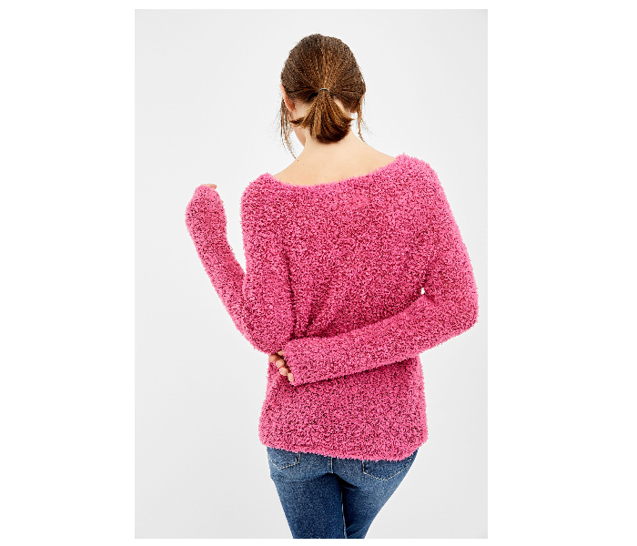 Springfield 133695977 Small Long Sleeve Knitwear for Women - Purple - Zoom Image 3