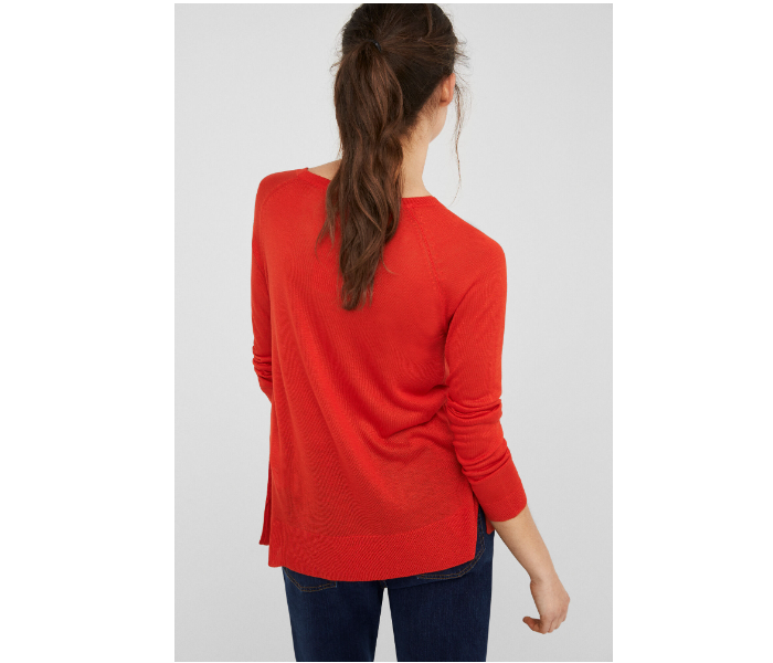 Springfield 133550264 Small Long Sleeve Knitwear For Women - Orange - Zoom Image 3