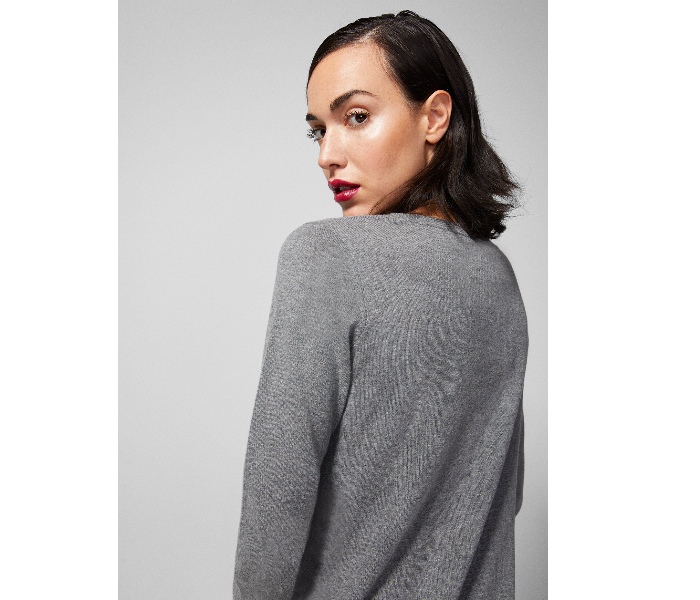 Springfield 133488340 Large Long Sleeve Knitwear for Women - Charcoal Grey - Zoom Image 2