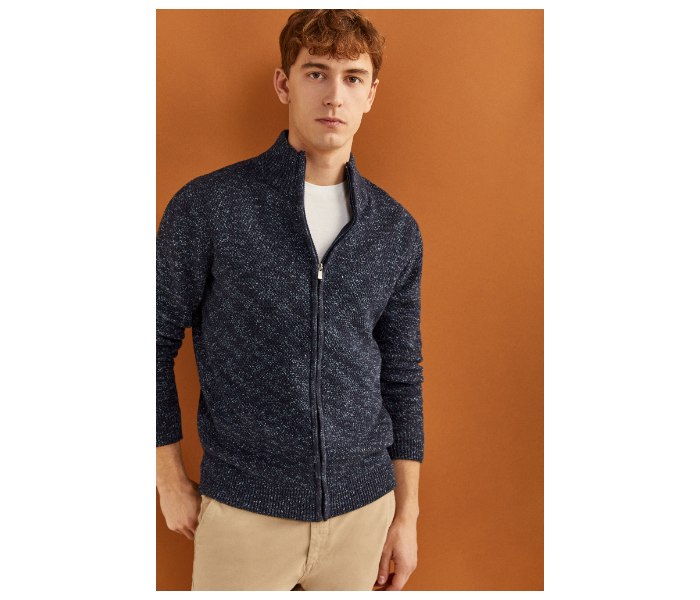 Springfield 023920811 Small Cardigan for Men - Dark Blue - Zoom Image 2