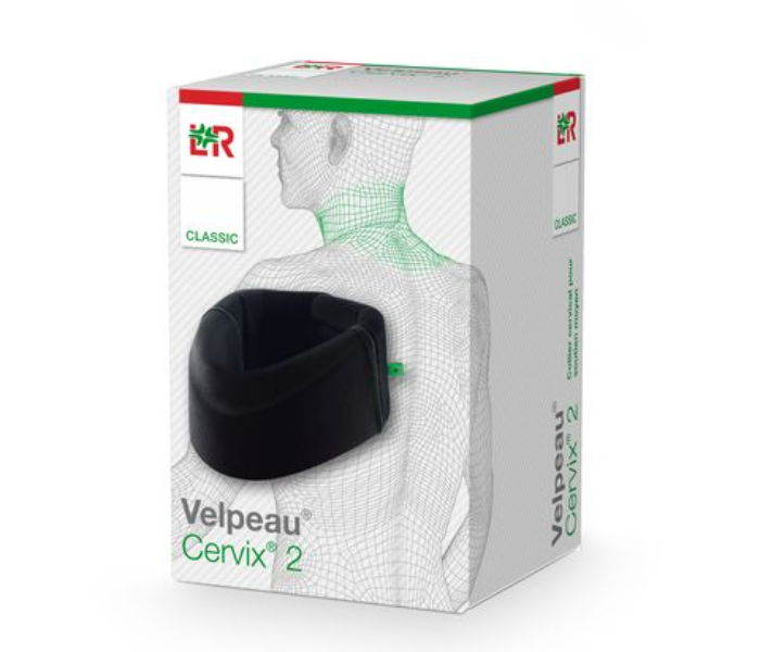 Lohmann & Rauscher 2177020500 T2 Velpeau Cervix 2 Classic Anatomically Shaped Cervical Collar With Extra Reinforcement - Black - Zoom Image 1