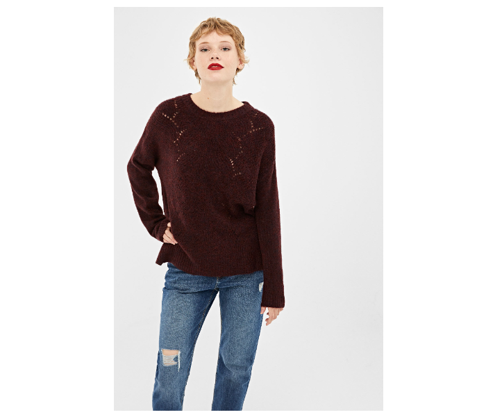 Springfield 133689479 XS Long Sleeve Knitwear for Women - Purple - Zoom Image 2