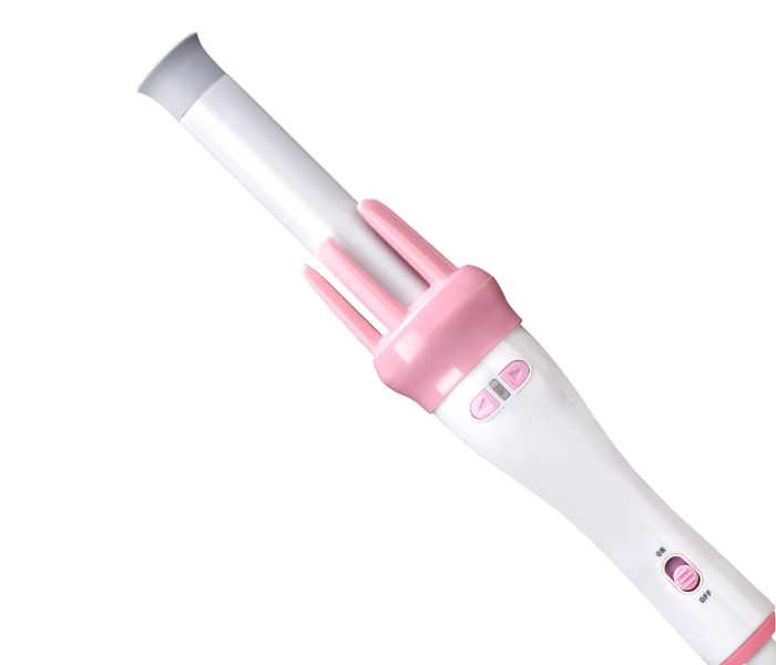 FN- Cute Professional Auto Rotating Automatic Hair Curler Iron White and Pink - Zoom Image 1