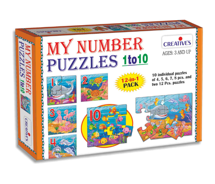 JMsouq Creative Educational CE00792 My Number Puzzles 1 to 10 Educational Game for Kids - Zoom Image 1