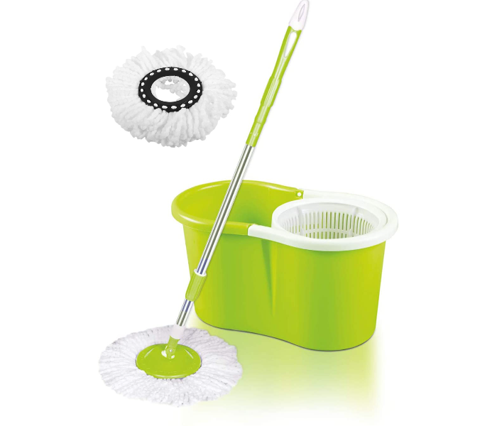 Easy 360 Degree Spinning Mop Bucket Set With 1 Free Mop Head - Green - Zoom Image 1