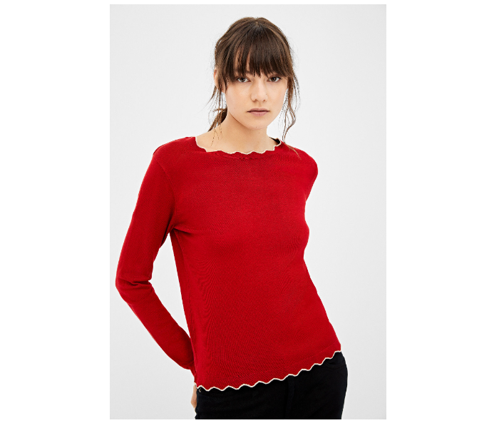 Springfield 133611806 Medium Long Sleeve Knitwear For Women - Red - Zoom Image 2