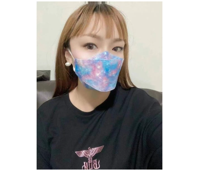 10PCS Mask KF94 Face Mask 3 Layer Non-woven Protection Filter 3D Anti Viral Mask Korean Style - Rainbow Blue - Zoom Image