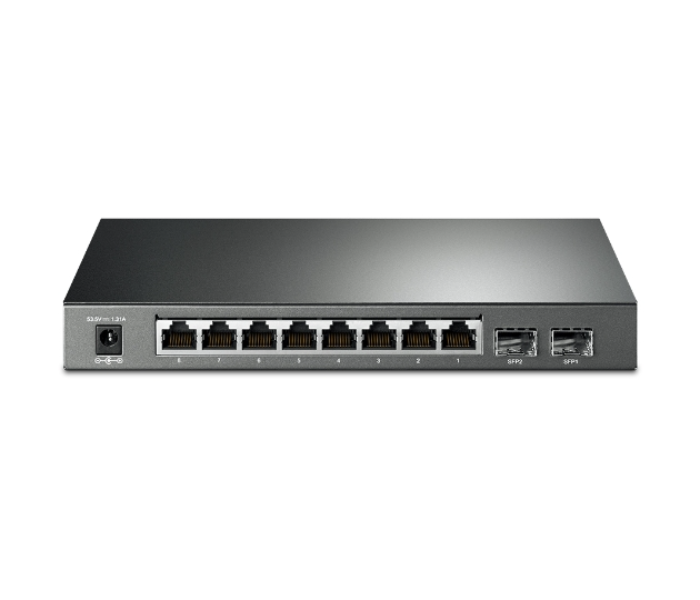 TP-Link JetStream 10-Port Gigabit Smart Switch with 8-Port PoE Plus TL-SG2210P - Black - Zoom Image 3