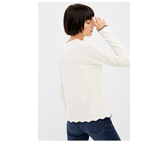 Springfield 133688697 XL Long Sleeve Knitwear for Women - White - Zoom Image 2