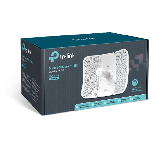 TP-Link 5GHz 300Mbps 23dBi Outdoor CPE CPE610 - White - Zoom Image 4