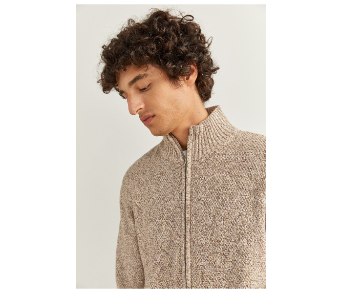 Springfield 023920854 XXL Cardigan for Men - Beige - Zoom Image 2