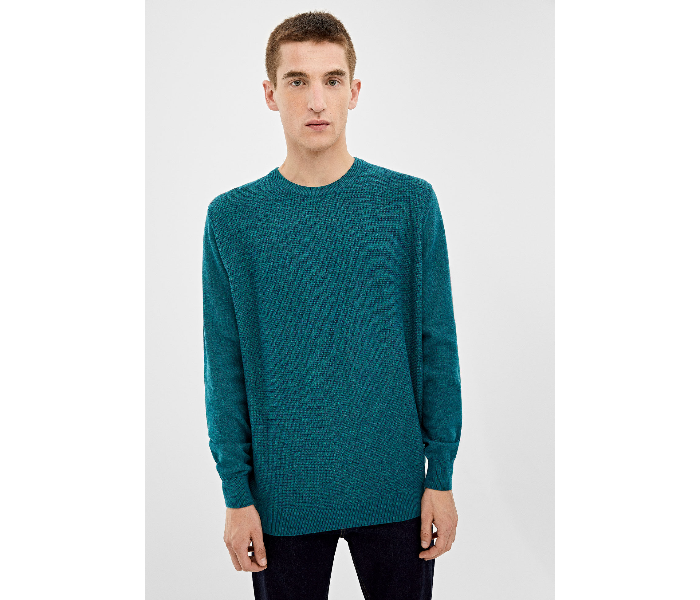 Springfield 140677989 Large Knitted Jumper for Men - Turquoise - Zoom Image 2