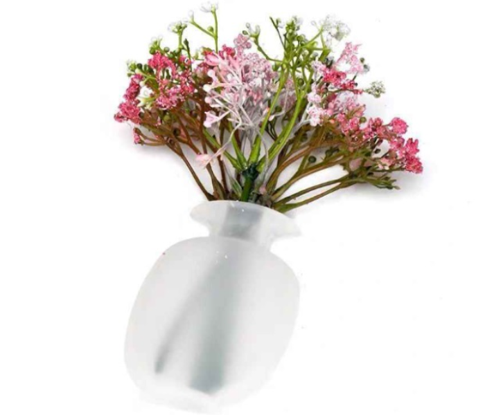 Set of 3 Magic Wall Hanging Silicone Flower Vase - White - Zoom Image 4