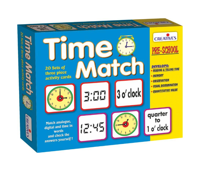 JMsouq Creative Educational CE01062 Time Match Educational Game for Kids - Zoom Image 1