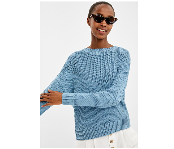 Springfield 133690871 Large Long Sleeve Knitwear for Women - Blue - Zoom Image 2