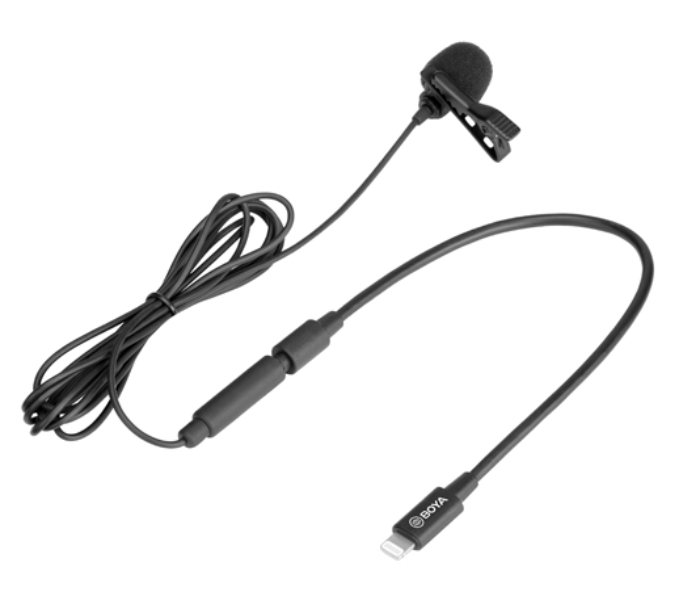 Boya BY-M2 Lavalier Mic for IOS - Black - Zoom Image 3