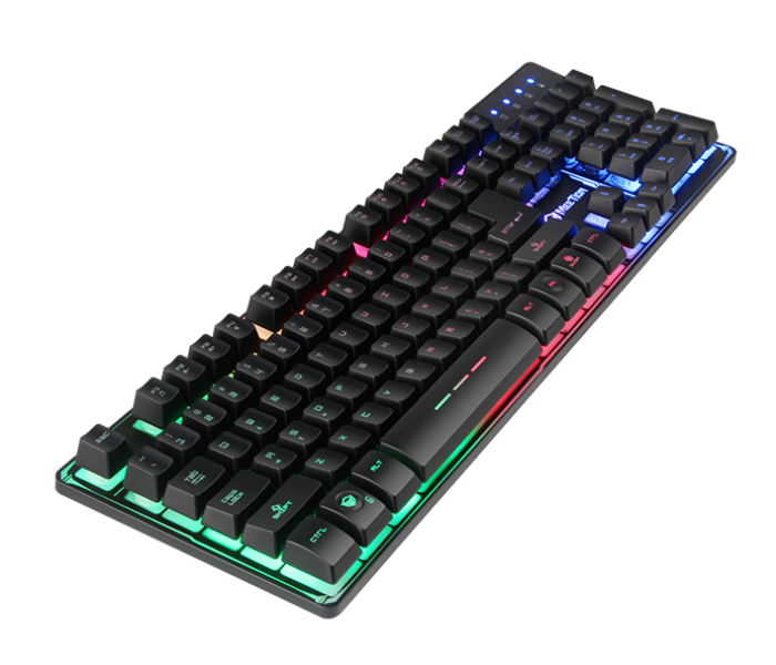 Meetion K9300 Colorful Rainbow Backlit Gaming Keyboard - Black - Zoom Image 3