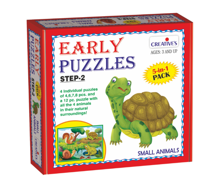 JMsouq Creative Educational CE00782 Early Puzzles Step II Small Animals Educational Game for Kids - Zoom Image