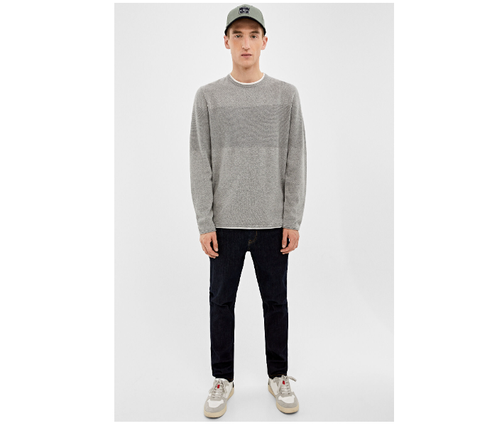 Springfield 140676043 Medium Knitted Jumper for Men - Dark Grey - Zoom Image 1