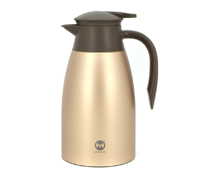 Microdigit MR215VF 1.5 Litre Elegant Powerful Stainless Steel Vacuum Flask - Gold - Zoom Image 1