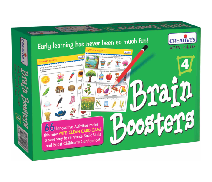 JMsouq Creative Educational CE01030 Brain Boosters 4 Educational Game for Kids - Zoom Image 1