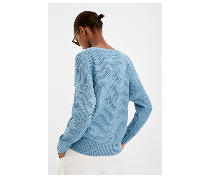 Springfield 133690871 Large Long Sleeve Knitwear for Women - Blue - Zoom Image 4