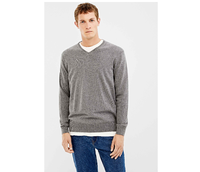 Springfield 140661244 Medium Knitted Jumper for Men - Dark Grey - Zoom Image 1