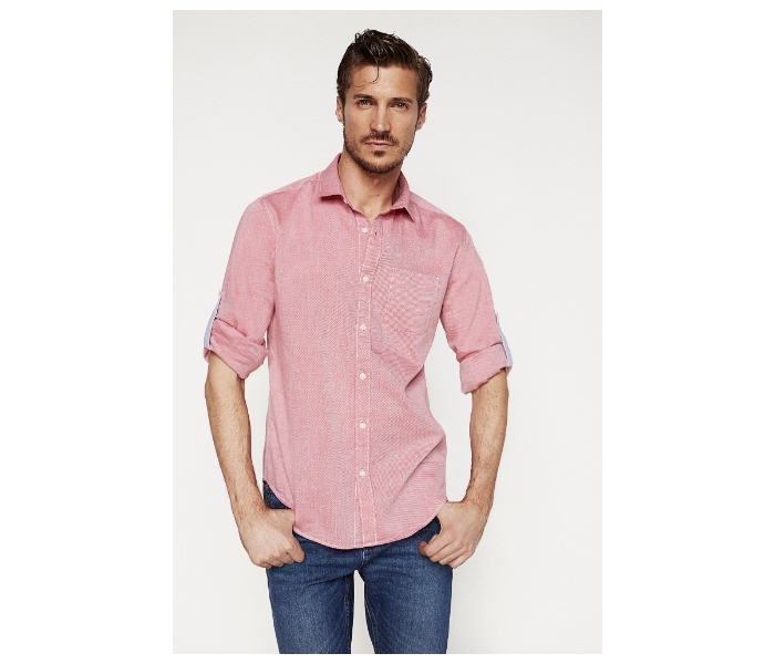 Springfield 027347360 Medium Long Sleeve Plain Shirt for Men - Red - Zoom Image 1