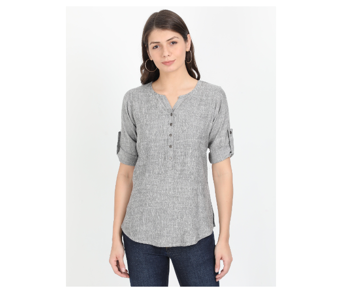 Kaia SK01ST0002MGY006 Small Casual Top for Women - Grey - Zoom Image 1