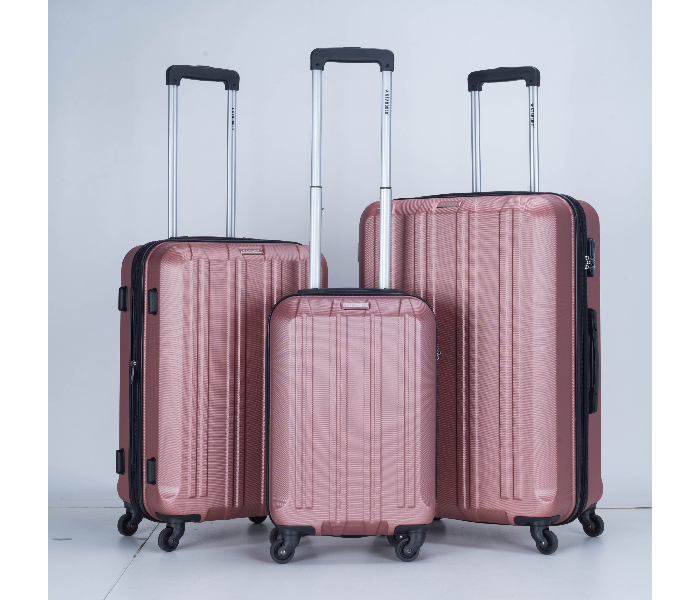 Star Gold SG-T82B Set of 3 High Quality ABS Trolley Bags - Rose Pink - Zoom Image