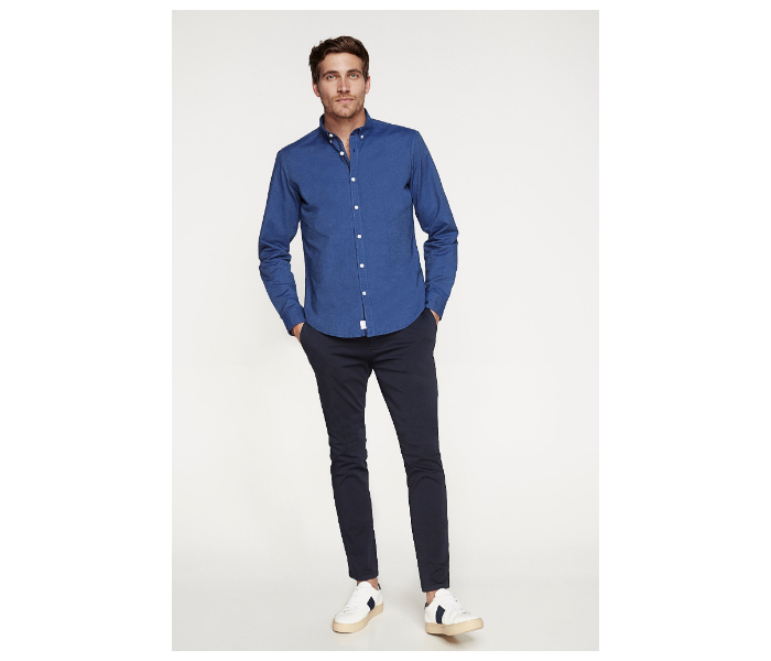 Springfield 150339110 XS Shirts For Men - Navy - Zoom Image 4