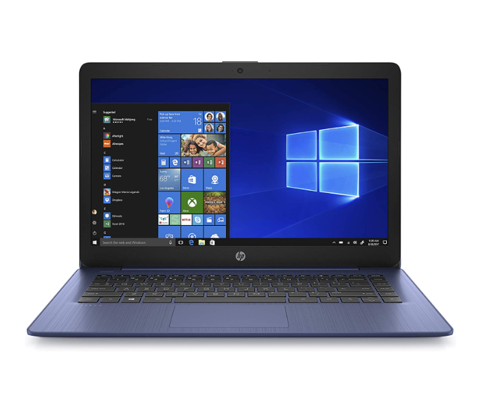 HP Stream 14 Inch Laptop Intel Celeron N4000 4GB RAM 64GB Windows 10 - Blue - Zoom Image 1