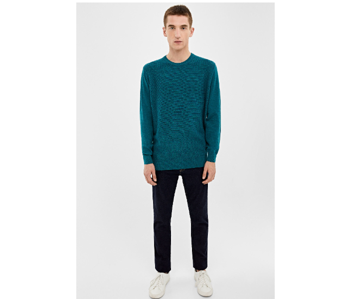 Springfield 140677989 Large Knitted Jumper for Men - Turquoise - Zoom Image 1