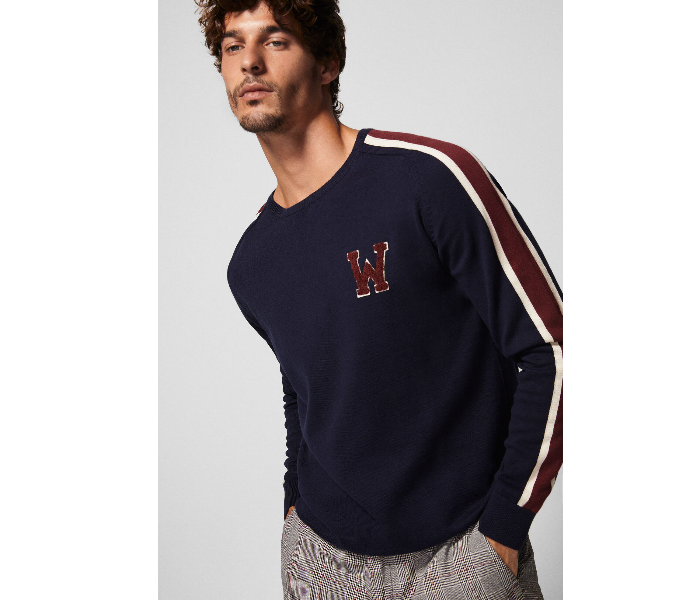 Springfield 140437711 XXL Knitted Jumper for Men - Dark Blue - Zoom Image 2