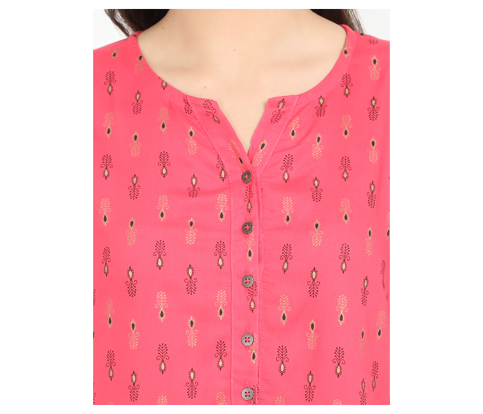 Kaia SK01ST0004TRD005 Large Rayon Casual Top for Women - Pink - Zoom Image 2