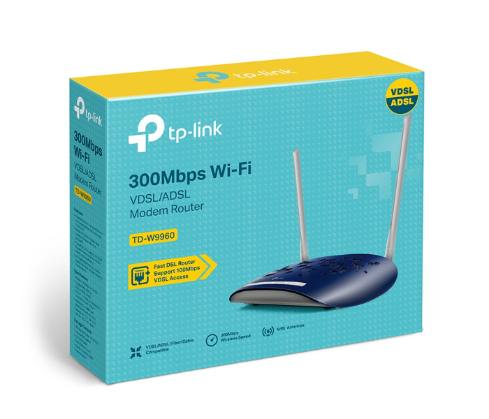 TP-LINK TD-W9960 V1.20 300Mbps Wireless N VDSL/ADSL Modem Router - Zoom Image 2