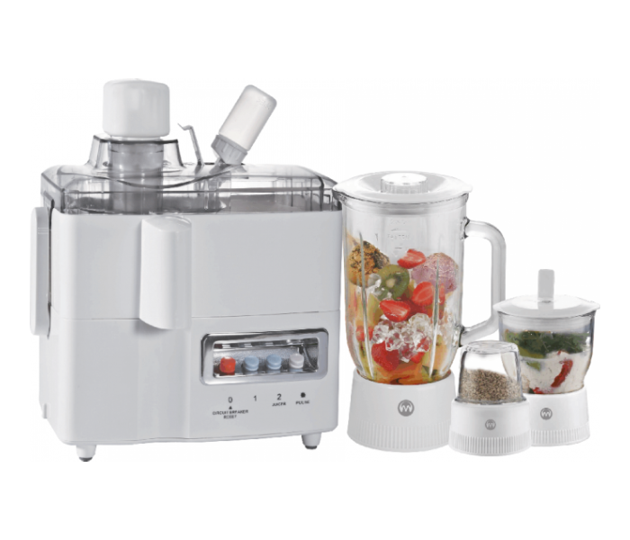 Microdigit MH841XR 4 in 1 Multi-function Food Processor Smart Juicer Blender - White - Zoom Image 1