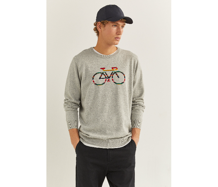 Springfield 141960946 Large Knitwear for Men - Grey - Zoom Image 1