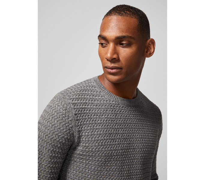 Springfield 140463644 XXL Knitted Jumper for Men - Dark Grey - Zoom Image 2