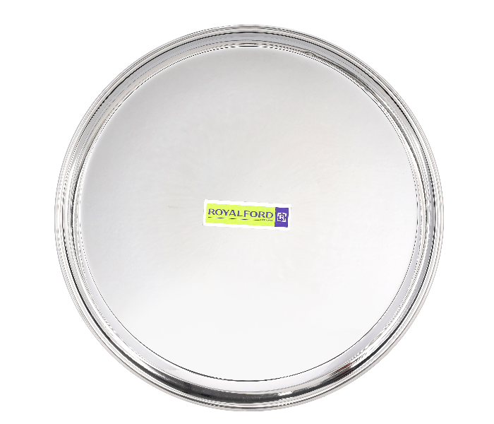 Royalford RF10161 26.5cm Stainless Steel Dinner Plate - Silver - Zoom Image