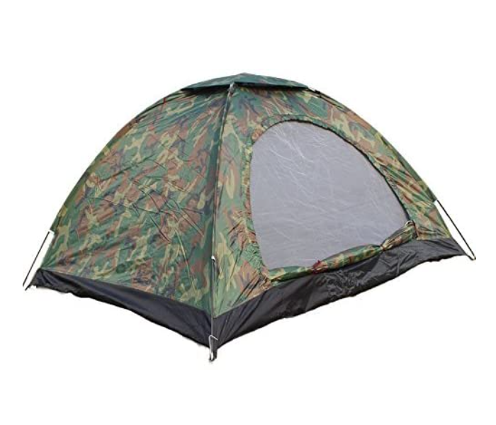 Outdoor 4 Person Raining Proof Travel Camping Tent - Army Green - Zoom Image 1