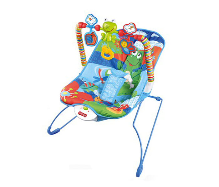 Baby Bouncer Chairs and Rockers Baby Bouncer Chair with Soothing Vibration Music and Toys - Blue - Zoom Image 1