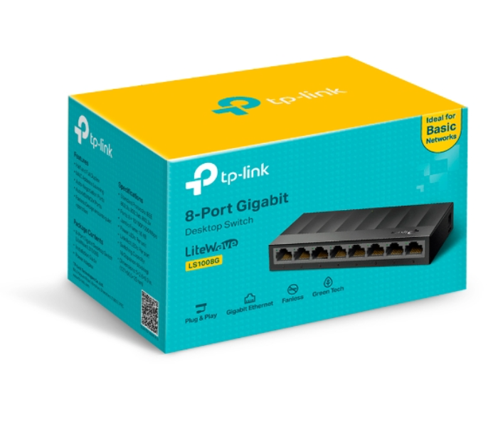 TP-Link 8-Port 10 100 1000Mbps Desktop Switch LS1008G - Black - Zoom Image 5